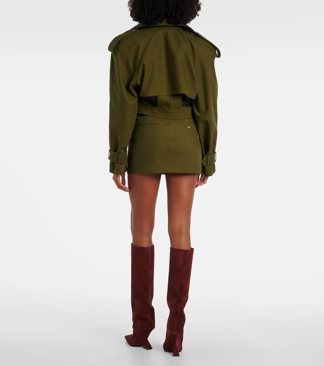 Wardrobe.NYC - High-rise cotton miniskirt