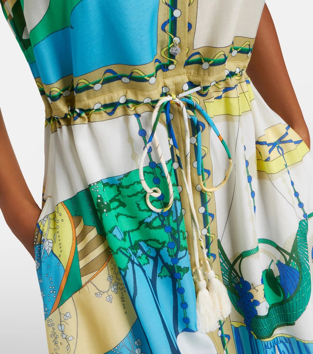 Tory Burch - Printed silk and cotton shirt dress