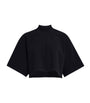Alaïa Black Cotton-Blend Crop Top