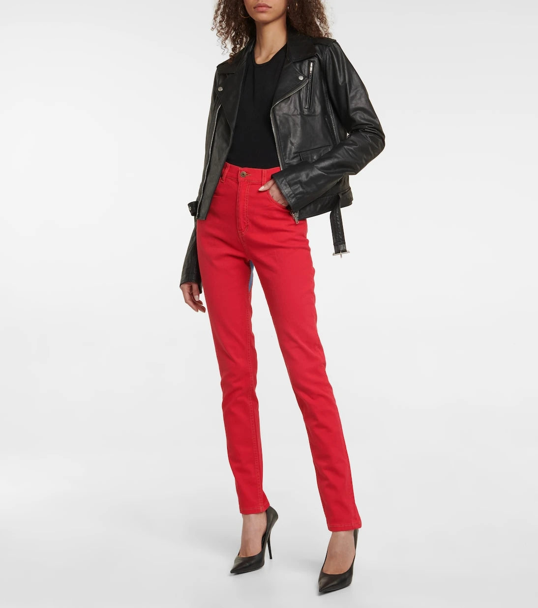 Y/Project - Paneled high-rise skinny jeans