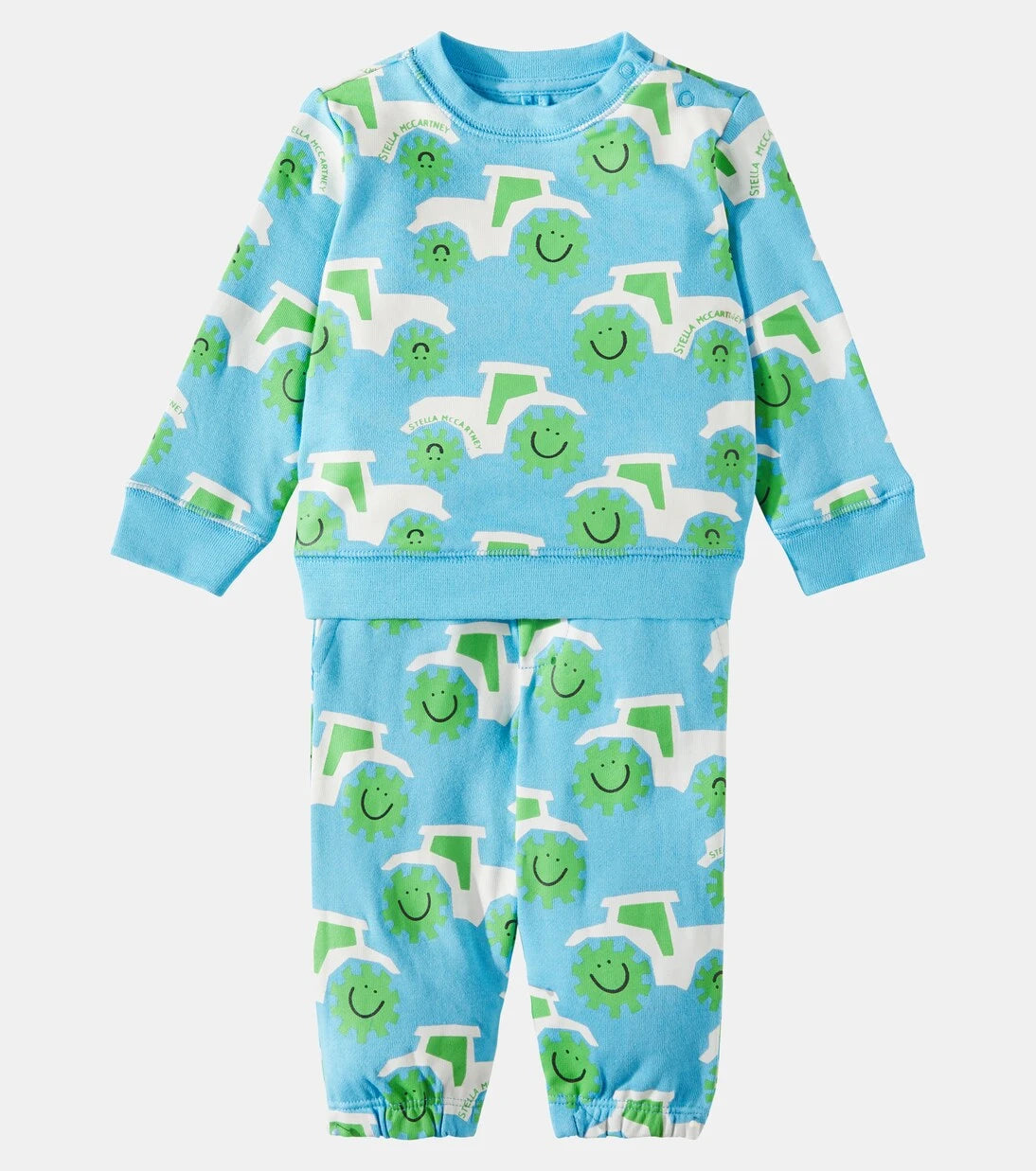 Stella McCartney Kids - طقم سويت شيرت وبنطال رياضي من قطن الجيرسيه للأطفال