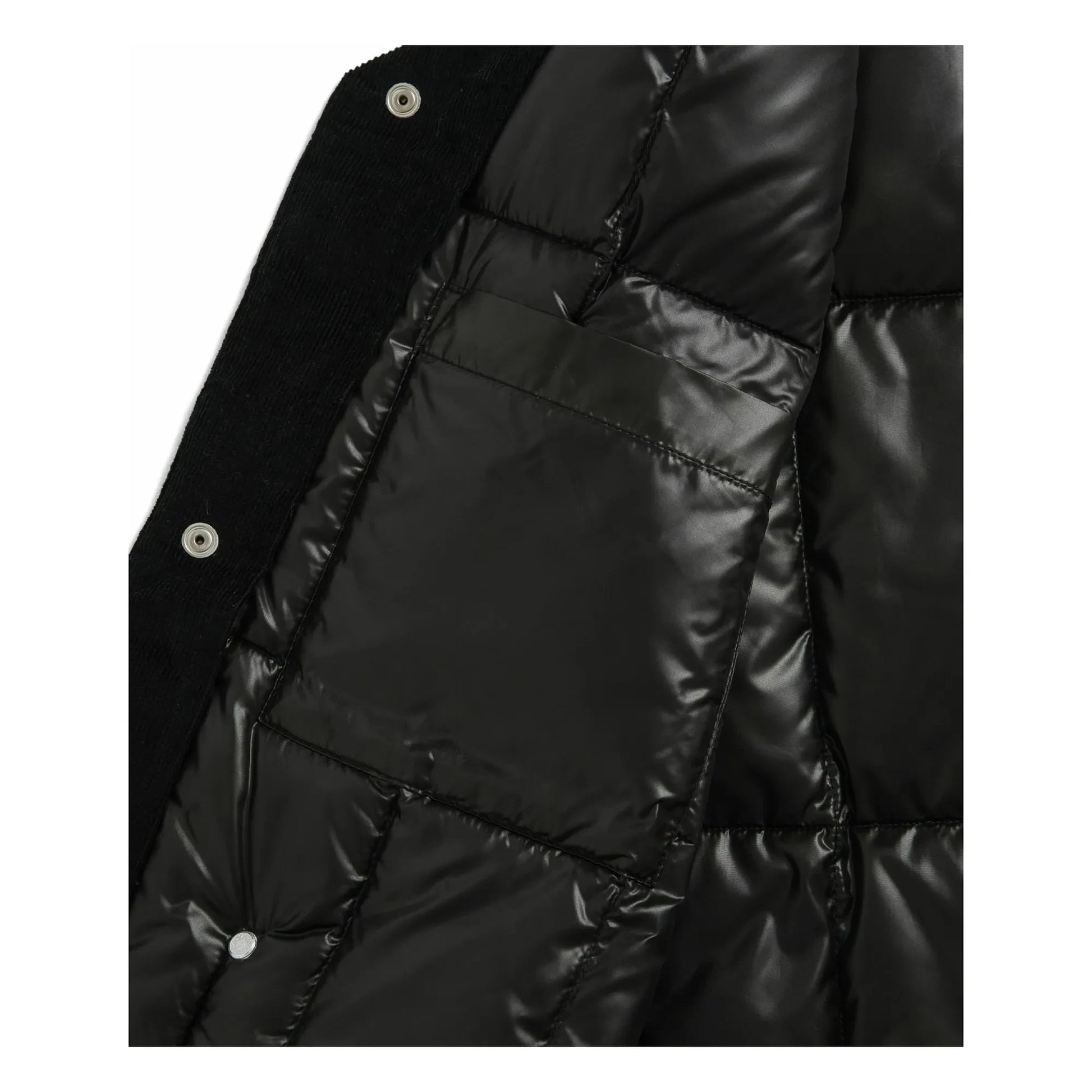 Taion - Corduroy Round Collar Jacket  | Black