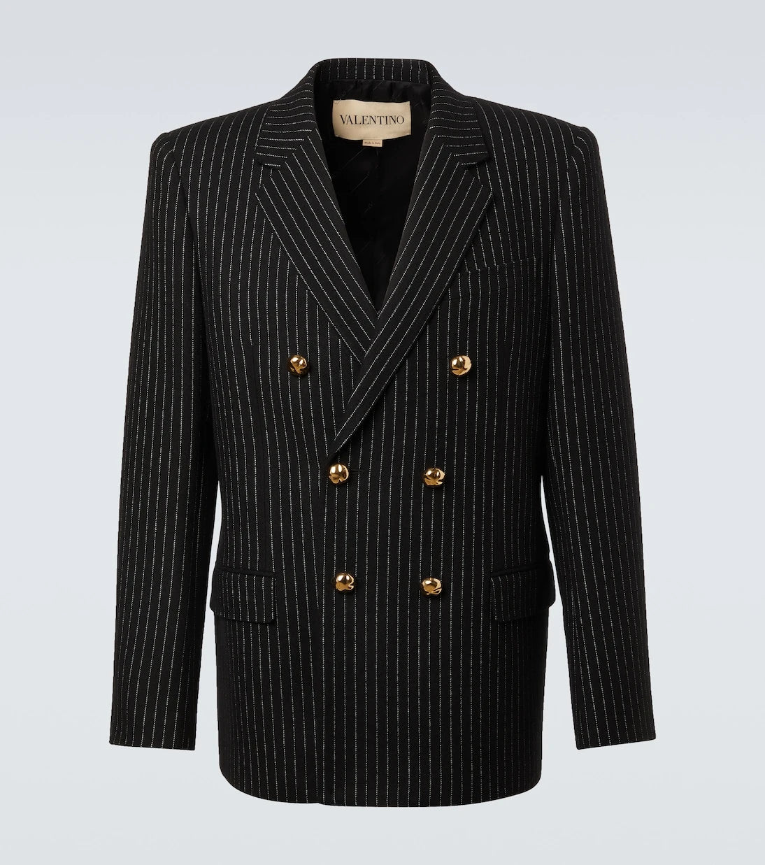 Valentino - Chalk stripe wool and silk blazer