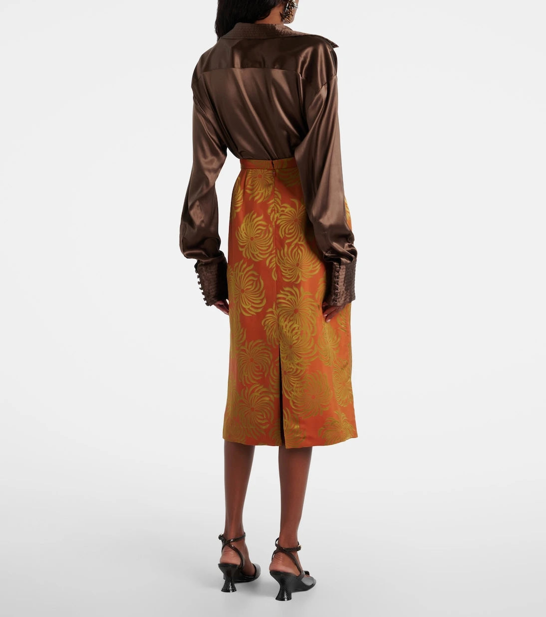 Dries Van Noten - Desenli midi etek
