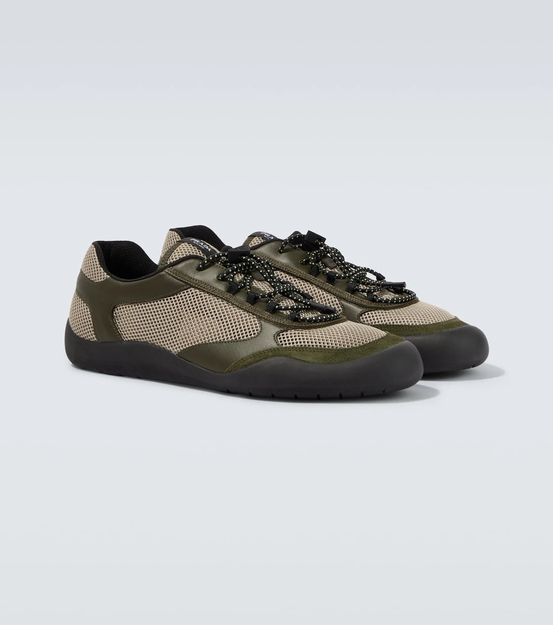 Prada - Speedrock leather-trimmed sneakers
