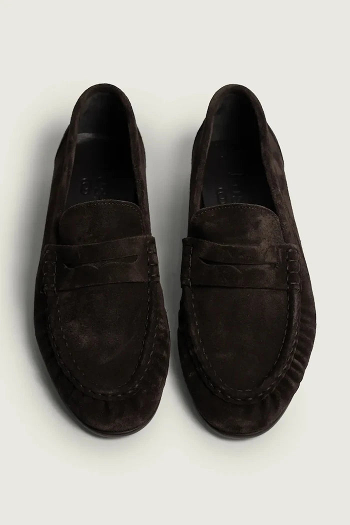 Posa kadın süet mokasen Penny Loafer