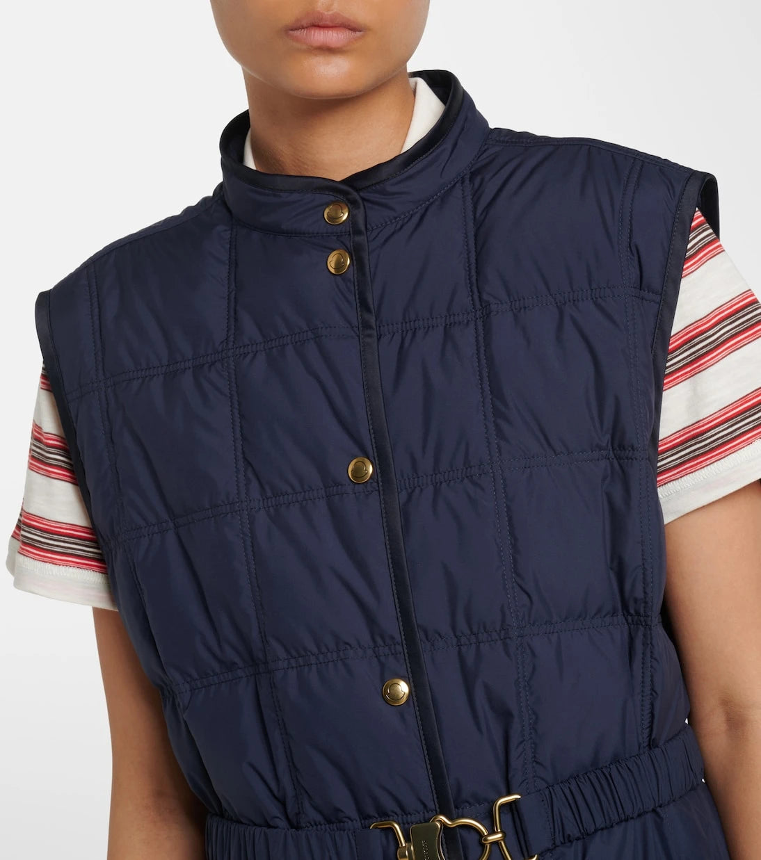 Moncler - Cygnette belted quilted down vest