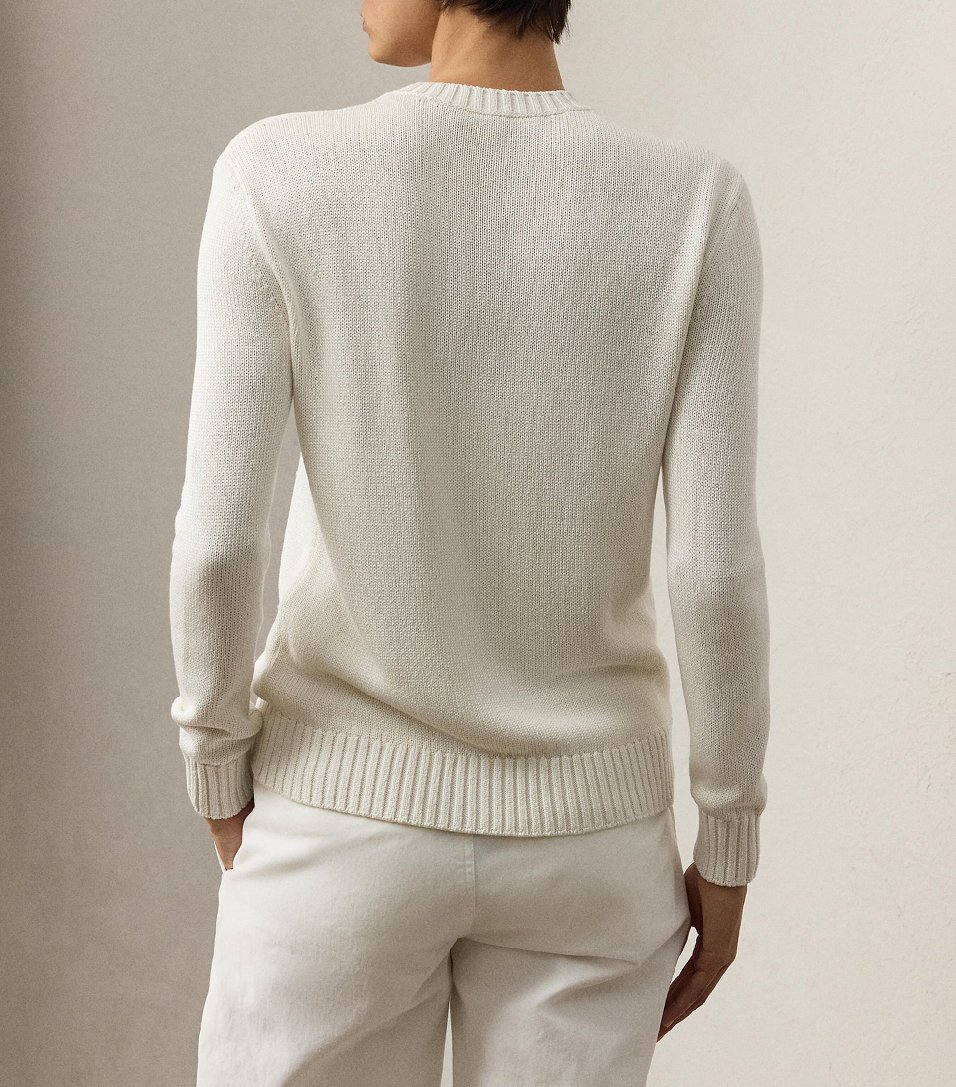 Silk Polo Bear Sweater CREAM