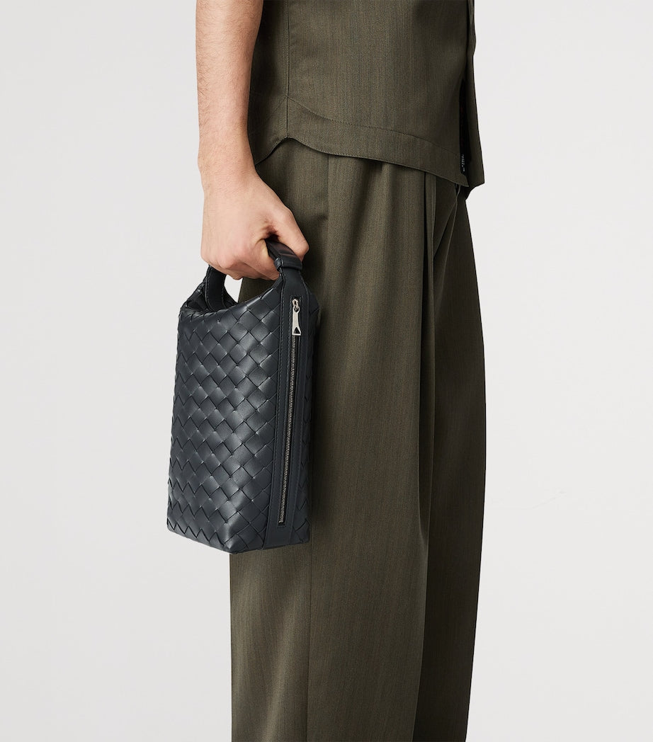 Leather Intrecciato Wallace Pouch