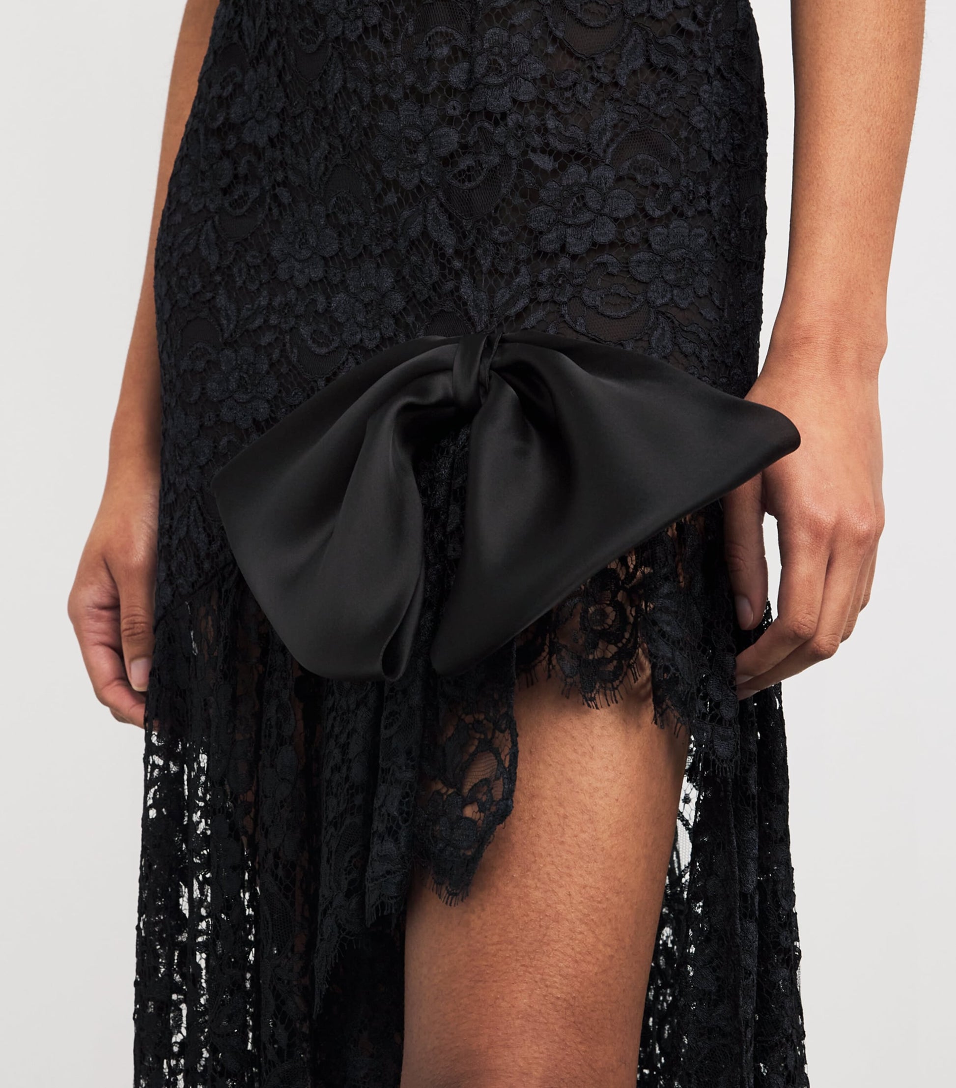 Strapless Lace-Detail Maxi Dress