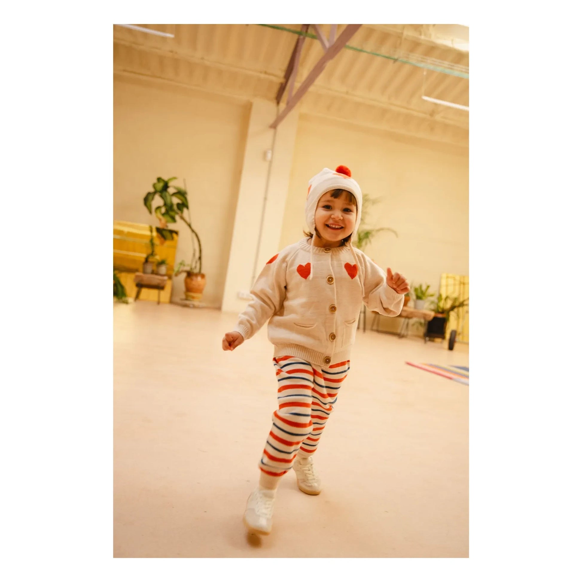 Bayiri - Dancing Hearts Merino Cardigan | Ecru