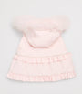 Fox Fur-Trim Crystal Padded Gilet (3-24 Months)