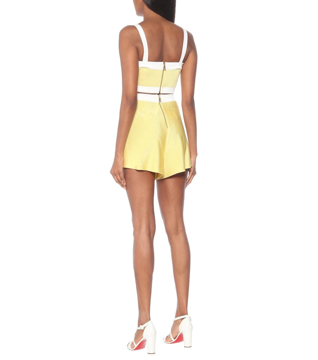 Balmain - High-rise knit shorts