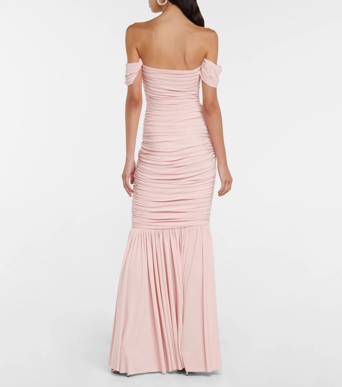 Norma Kamali - Diana ruched off-shoulder maxi dress