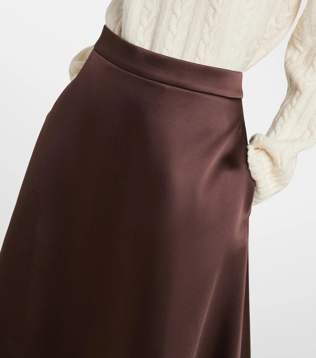 Róhe - Satin midi skirt