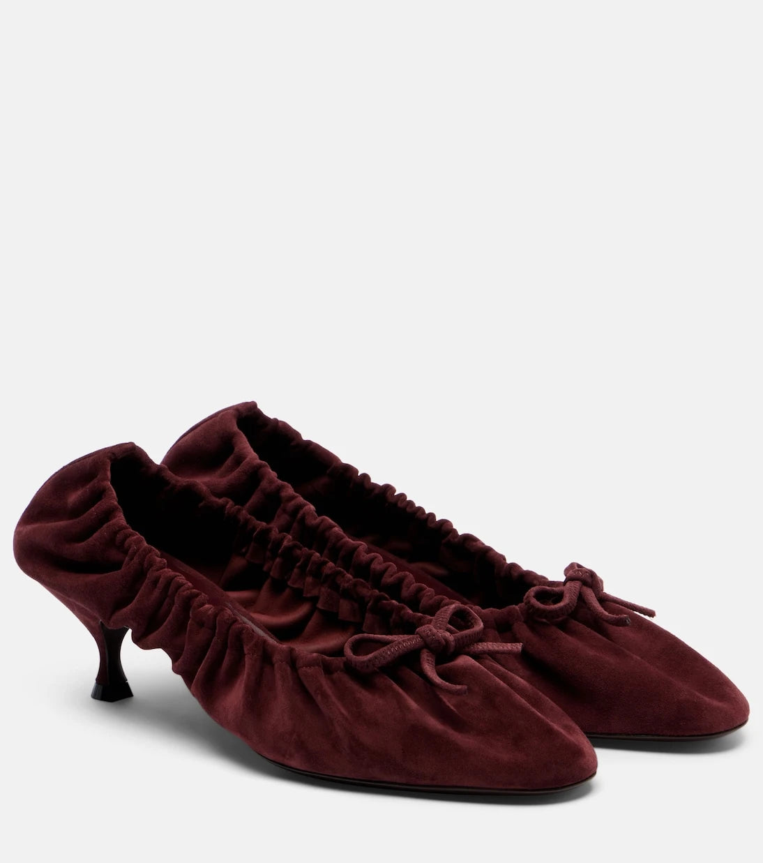 Herbert Levine - Gather Around ruched suede pumps