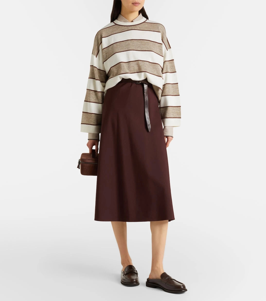 Brunello Cucinelli - Striped wool, cashmere, and silk sweater