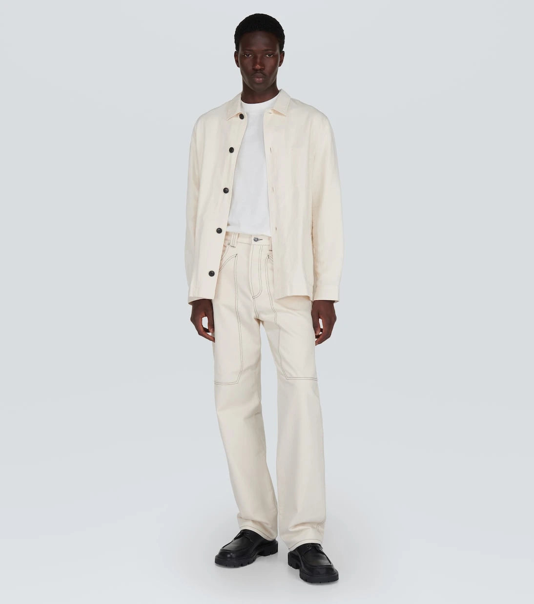 Winnie New York - Paneled straight cotton pants