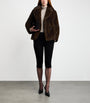 Brown Faux Fur Pea Coat