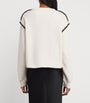 Ivory Vintage Terry Blanket-Stitch Sweatshirt
