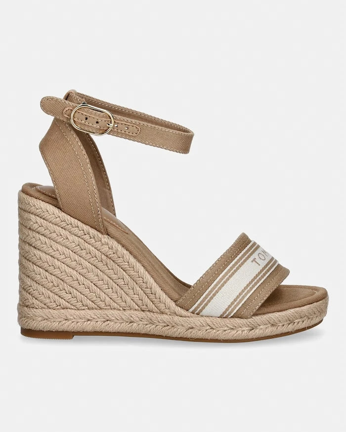 Tommy Hilfiger HIGH WEDGE ESPAD WEBBING Skoşuk Platform Sandalet