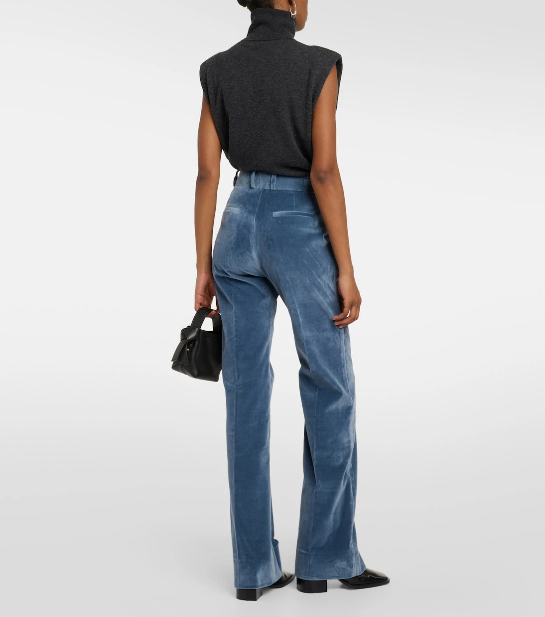 Frame - The Slim Stacked velvet pants