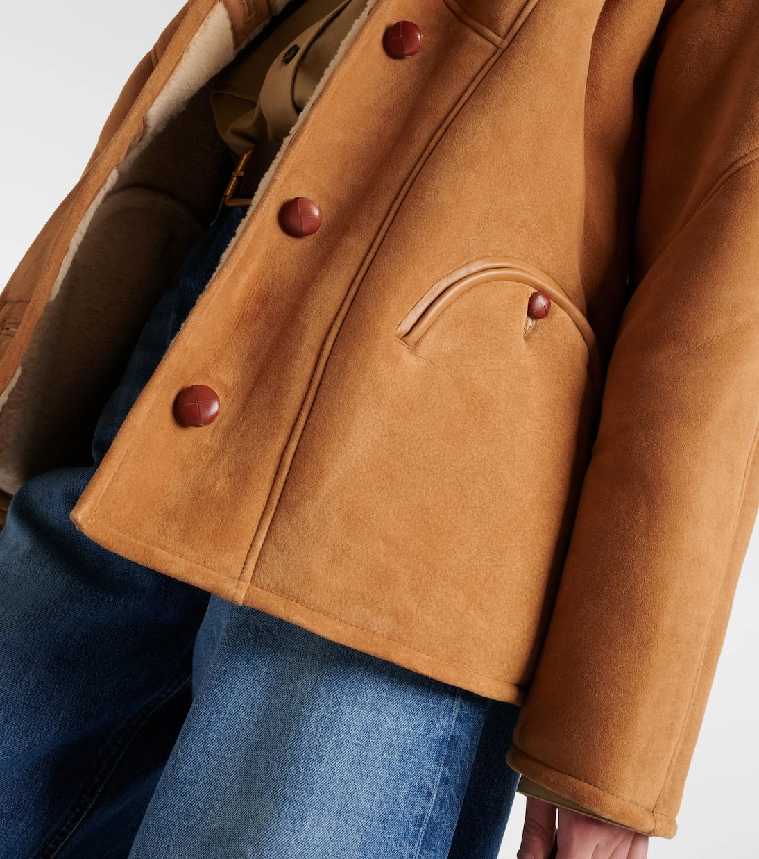 Blazé Milano - Tatoosh shearling-lined suede jacket