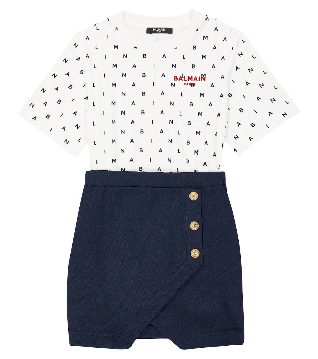 Balmain Kids - Logo cotton jersey dress