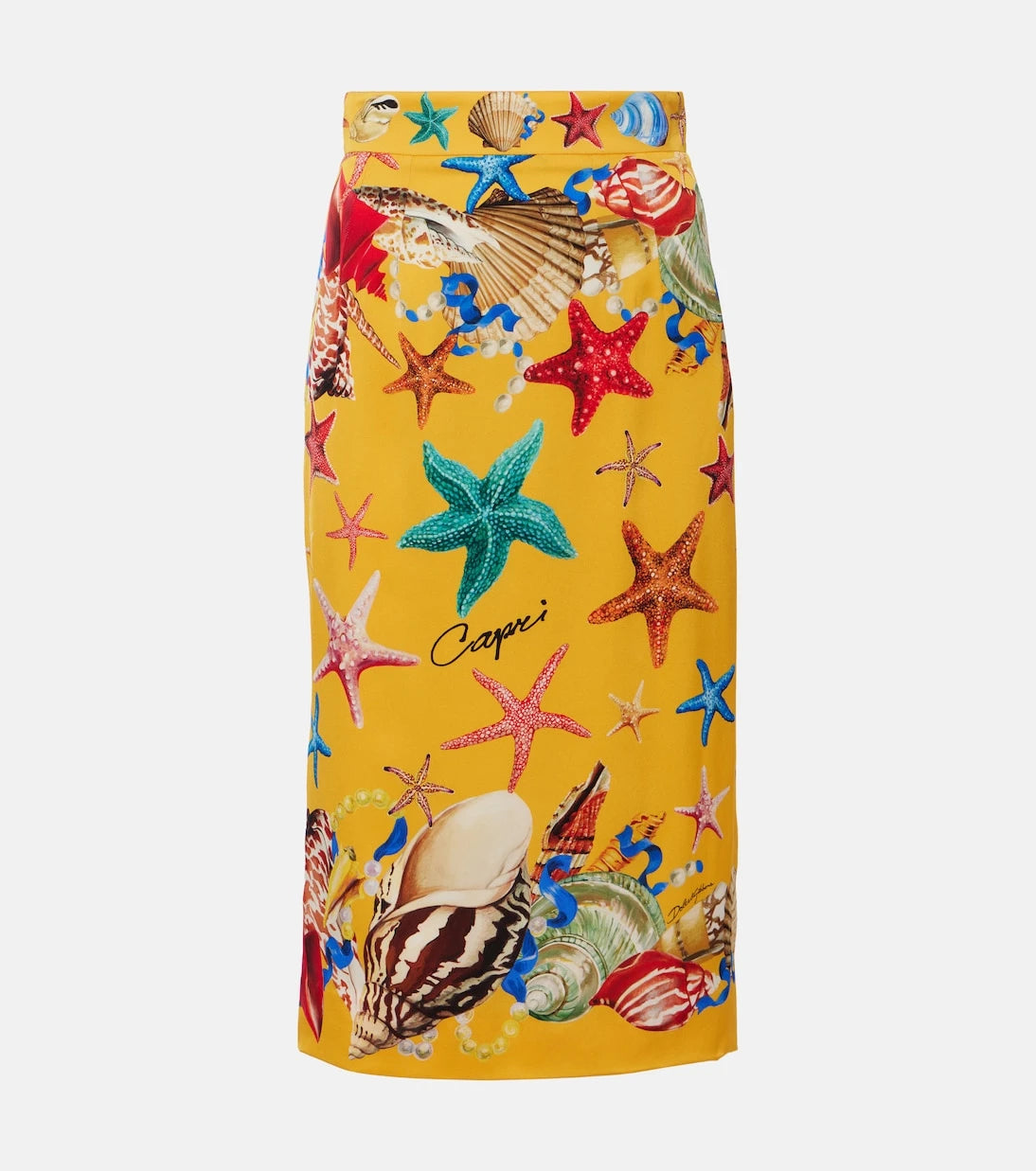 Dolce&Gabbana - Capri printed silk-blend midi skirt