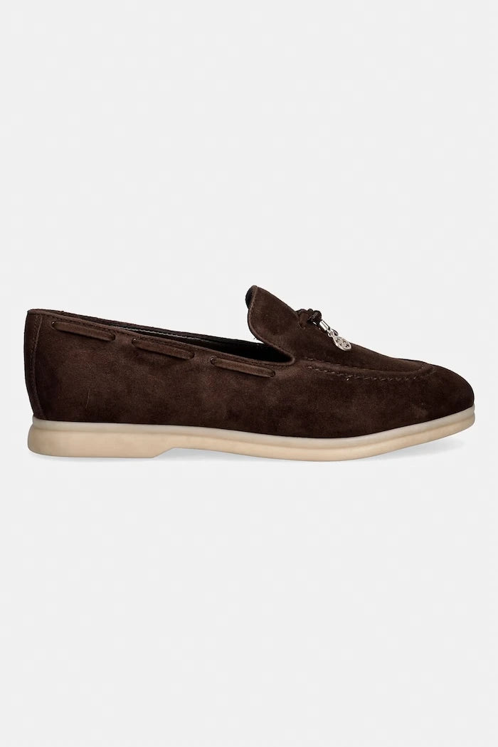 Guess мокасини дамски от велур ARYANAI