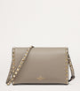 Valentino Garavani Grey Calf Leather Rockstud Alcove Shoulder Bag