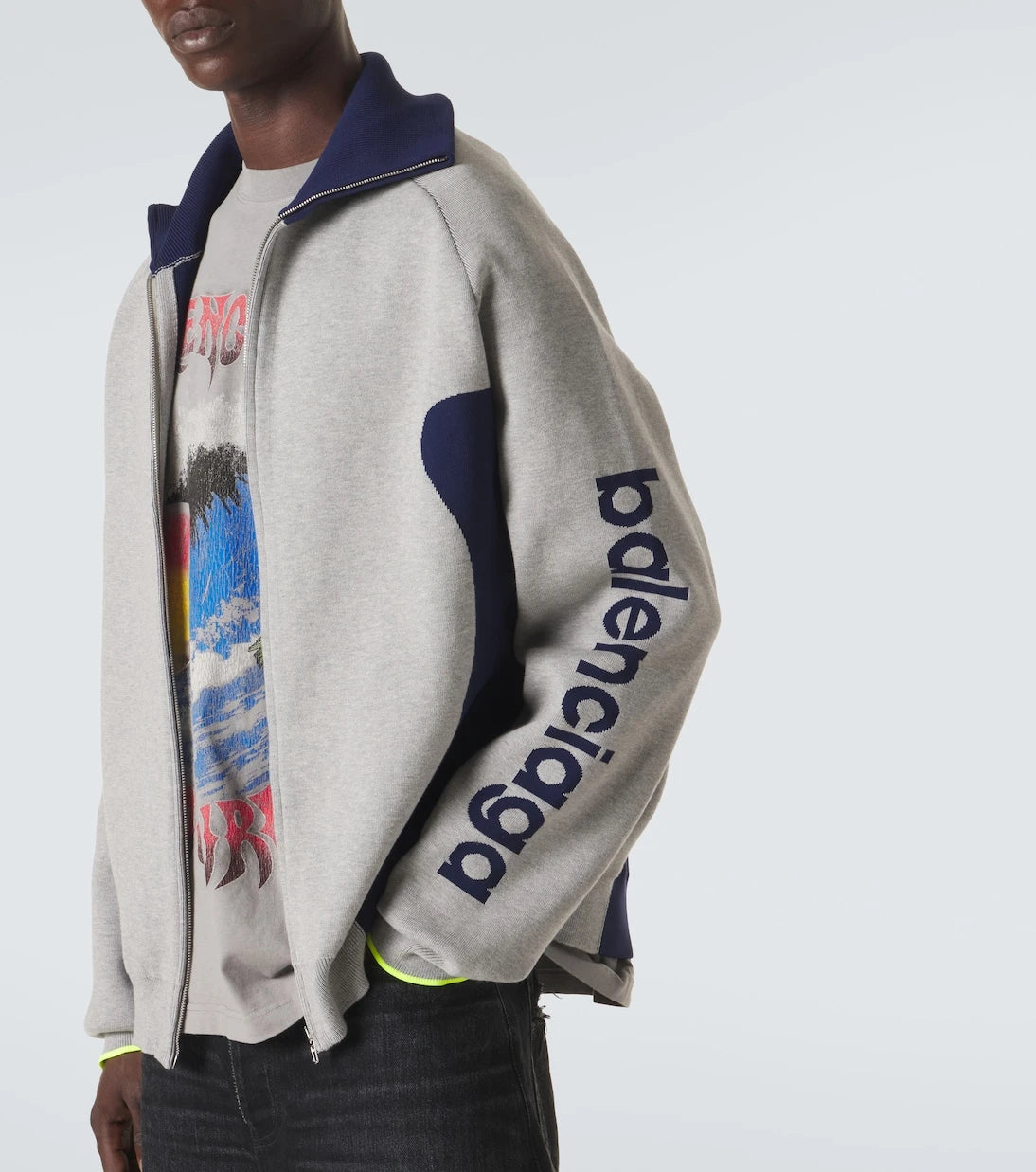Balenciaga - Bodies cotton-blend zip-up cardigan