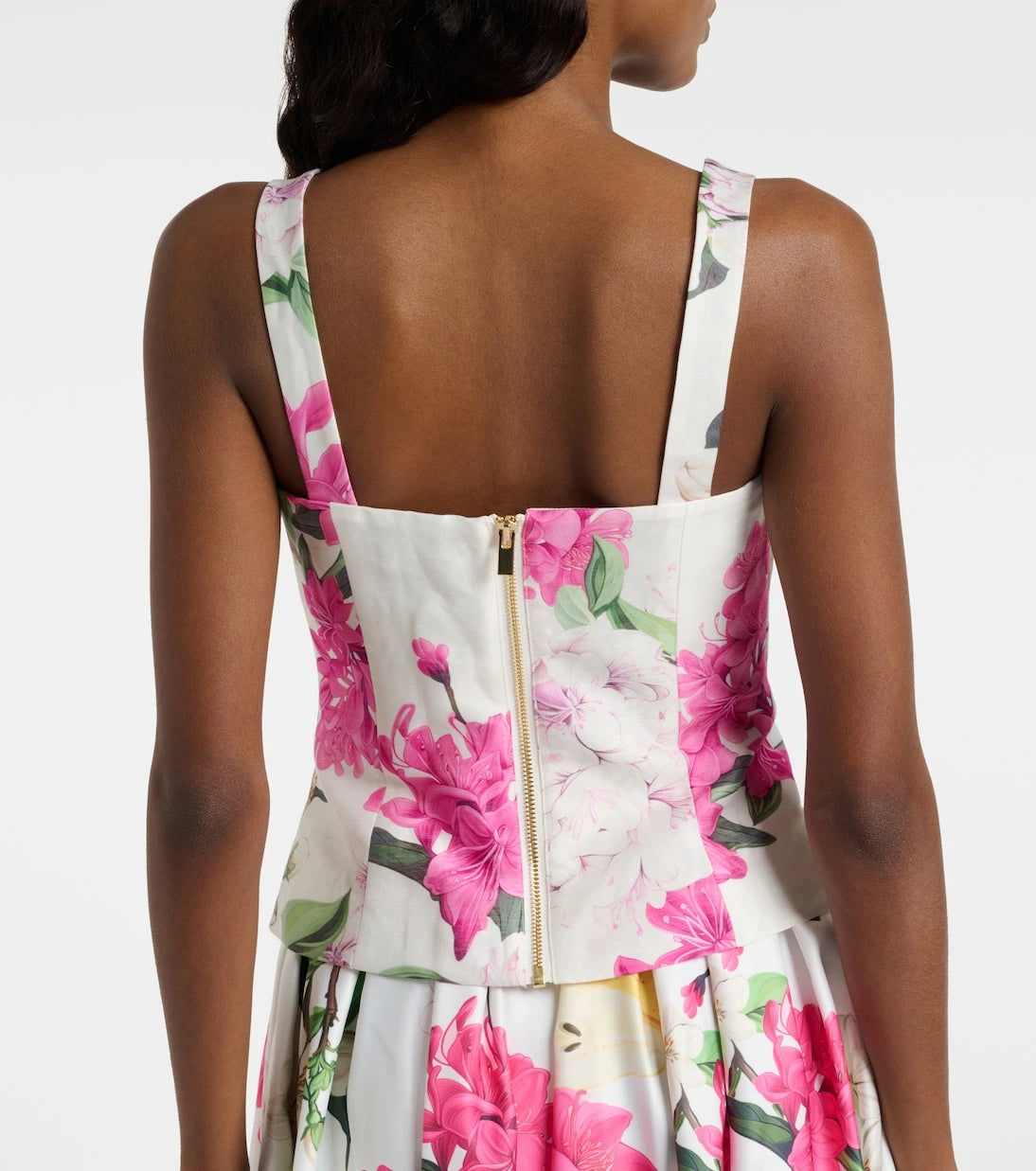 Leo Lin - Isadora printed linem-blend top