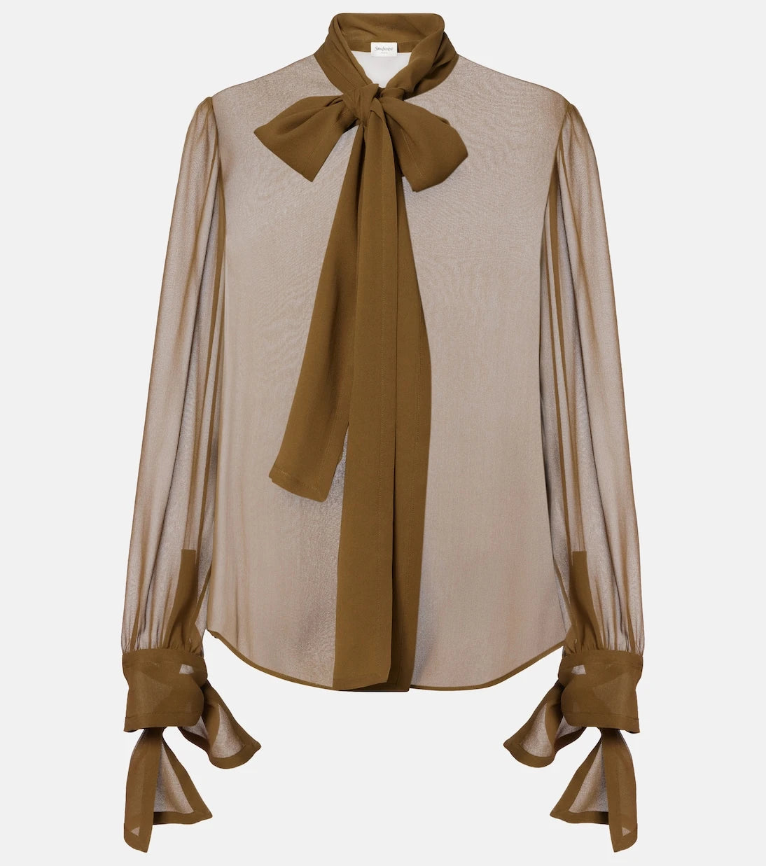 Saint Laurent - Tie-neck silk blouse