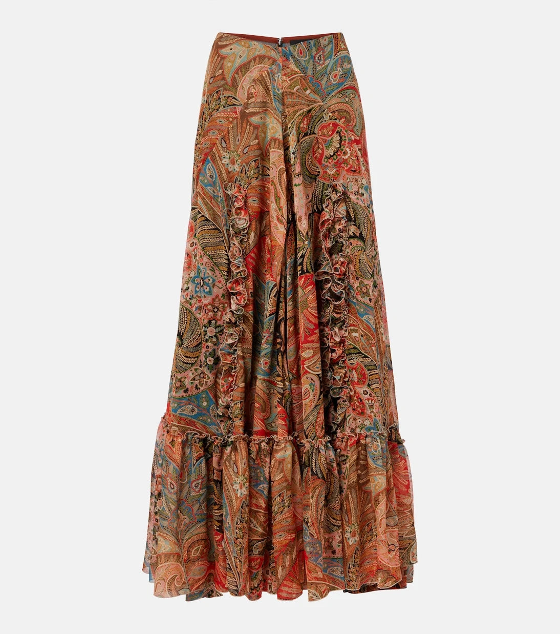 Etro - Printed silk maxi skirt