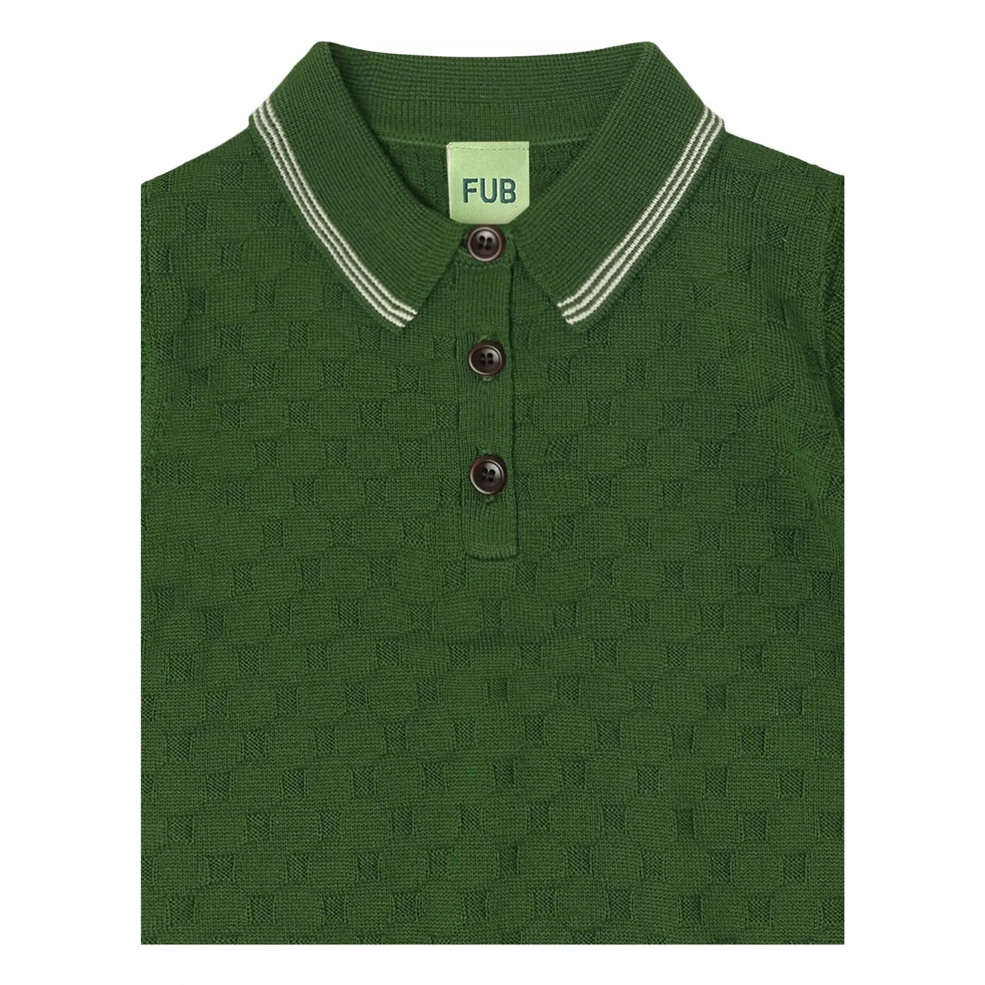 FUB - Polo MC Merino wool | Green