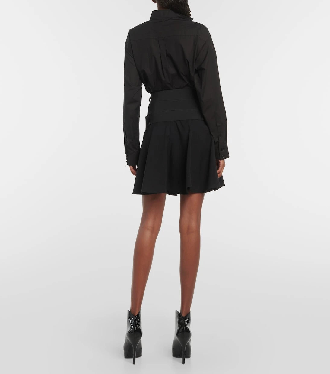 Alaïa - Belted wool miniskirt