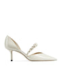 Jimmy Choo White Aurelie 65 Patent Leather Pumps