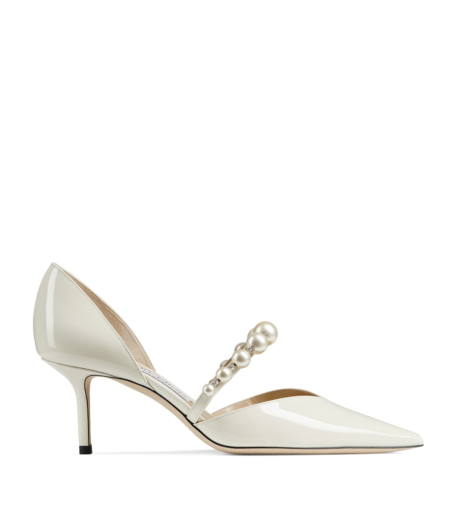 Jimmy Choo White Aurelie 65 Patent Leather Pumps
