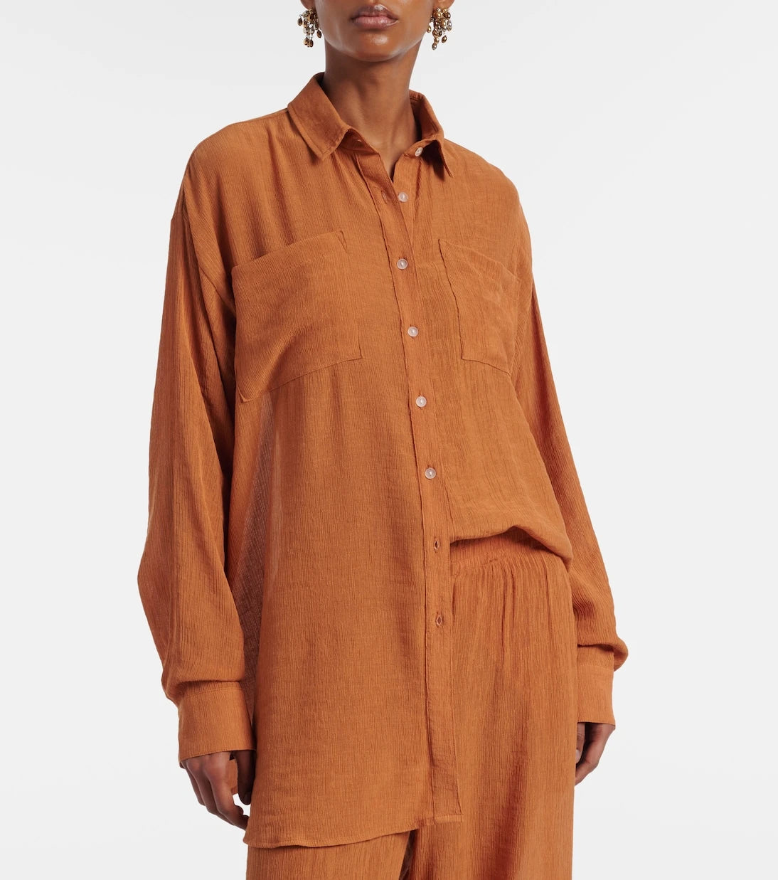 Jade Swim - Mika seersucker shirt