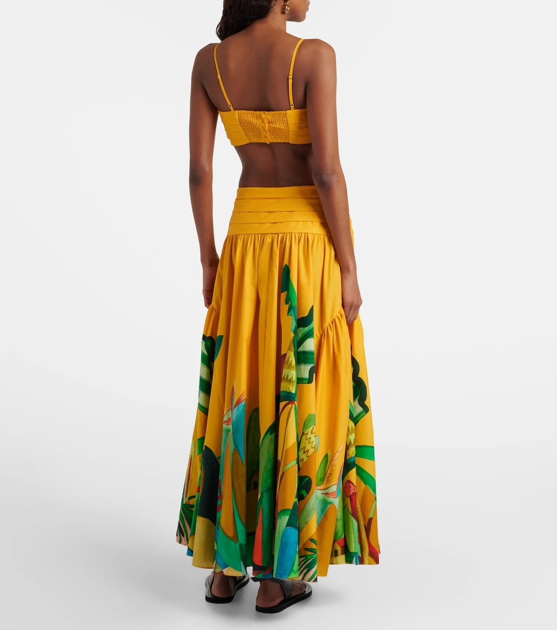 Alémais - Mokshini printed cotton poplin maxi skirt
