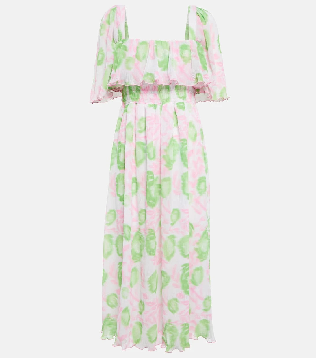 Ganni - Floral pleated georgette midi dress