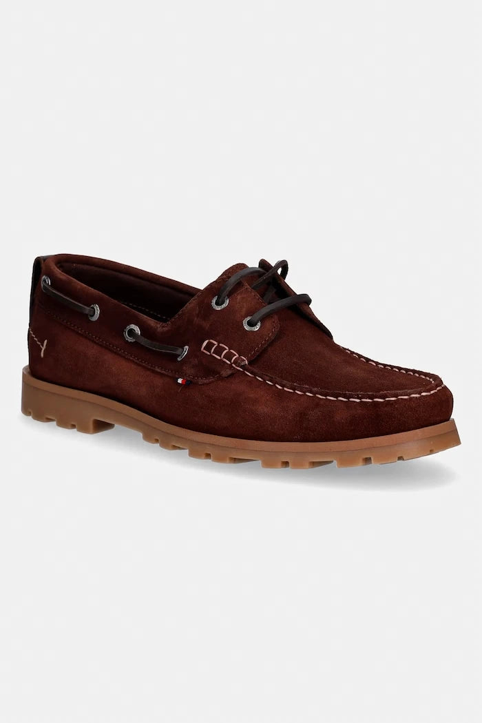 Tommy Hilfiger Erkek Süet Mokasen HILIFGER LIGHT SDE BOAT SHOE