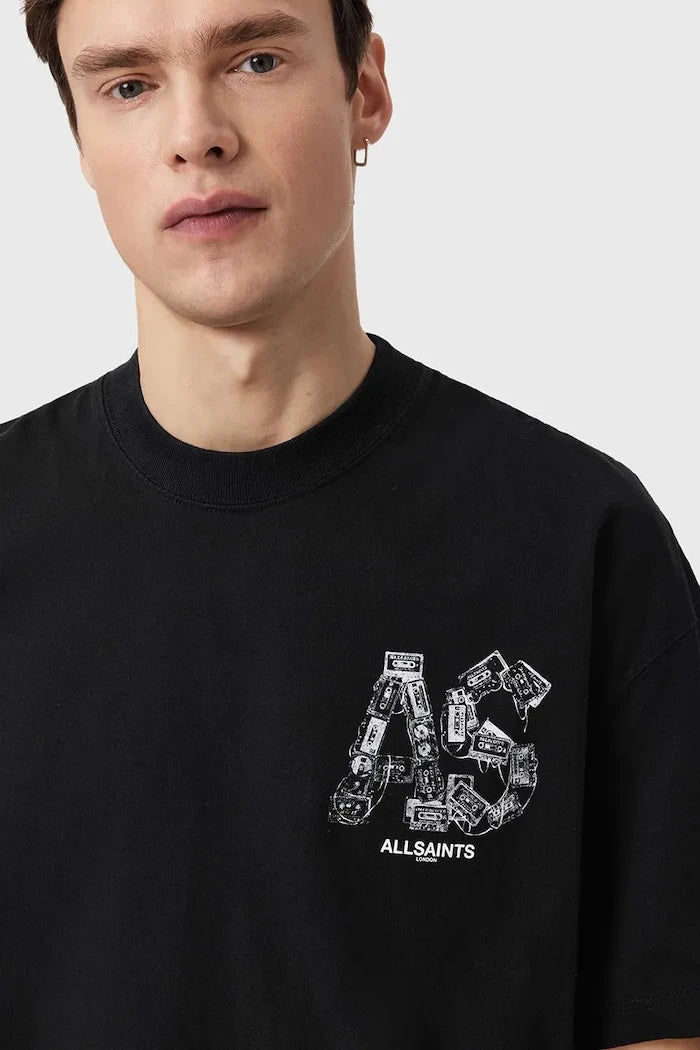 Памучна тениска AllSaints MIXTAPE