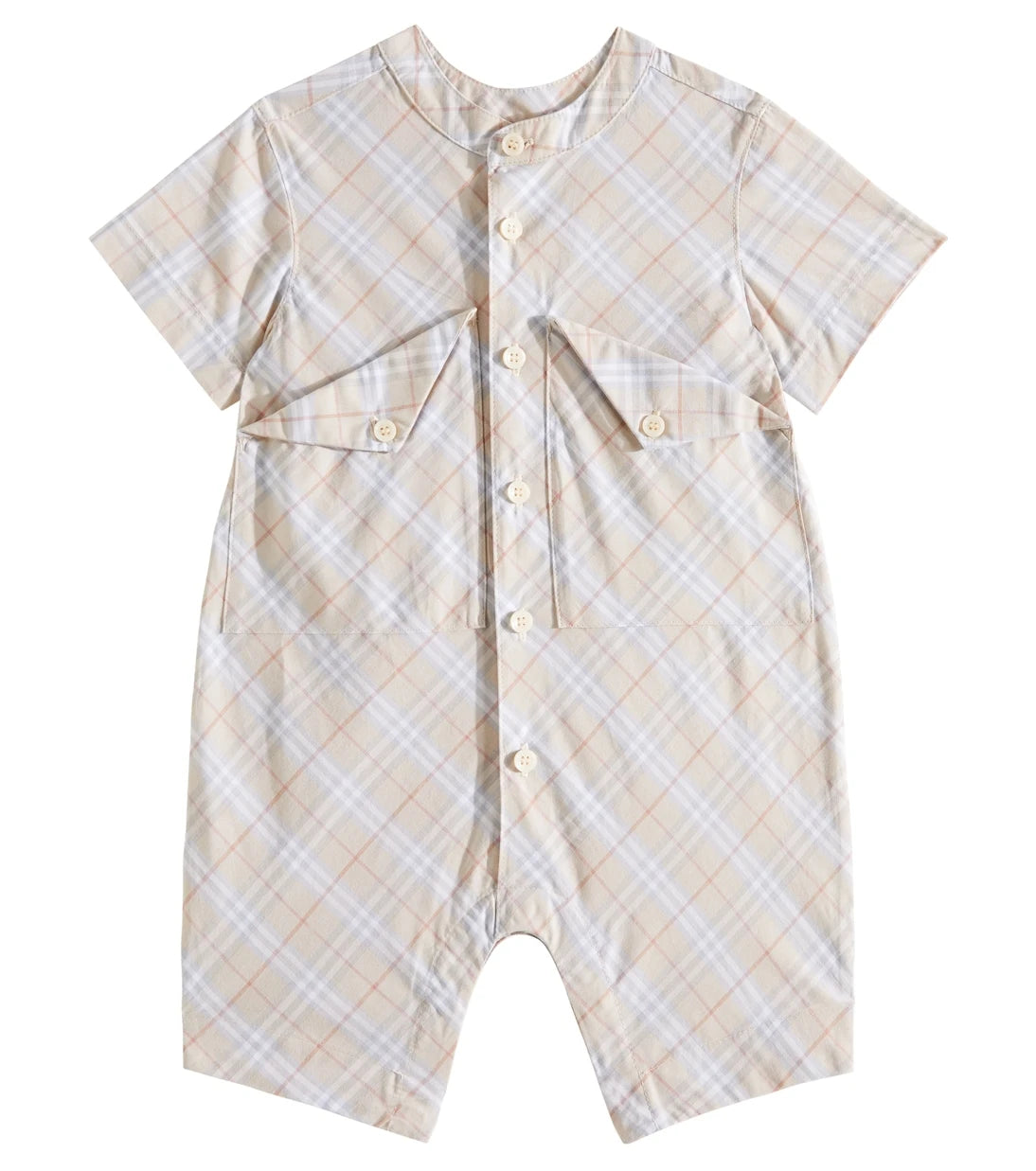 Burberry Kids - Baby Burberry Check cotton playsuit