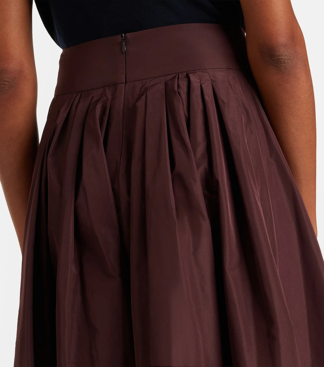 'S Max Mara - Pleated taffeta midi skirt