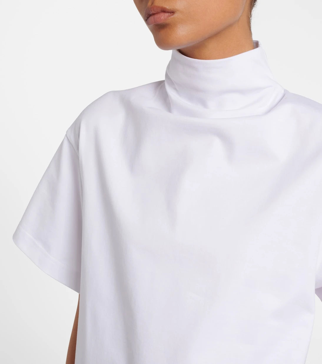 Alaïa - Asymmetric cotton jersey T-shirt