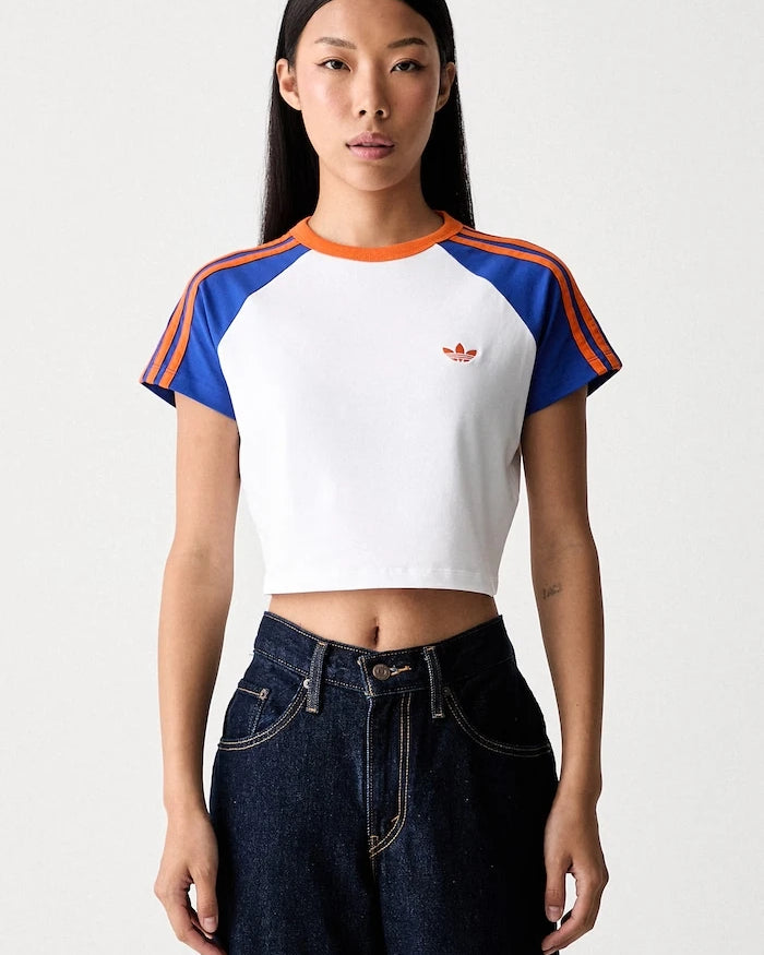 adidas Originals kadın pamuklu kısa üst
