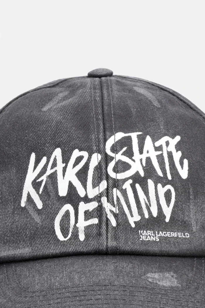 Karl Lagerfeld Jeans kadın denim бейзbol şapkası