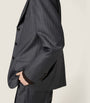 Miu Miu Grey Wool Pinstripe Blazer